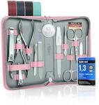 marQus Solingen Manik&uuml;re Pedik&uuml;re Set - 12 Teile in Echt Leder Etui handlich und