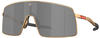 Oakley Wire Tap 2.60 Sunglasses, Matte Gold/Prizm Black, 36/13/141 Herren, Matte