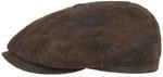 Stetson Hatteras Schirmm&uuml;tze Vintageleder Herren Sommer Winter Dunkelbraun L...