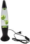 ChiliTec Lavalampe Metallic Green 40cm 1,5m Kabel mit Schalter 230V Wachslampe inkl.