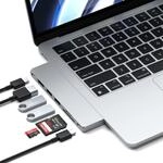SATECHI 7-in-1 Dual USB-C Pro Slim USB4 Hub mit 6K@60Hz 40 Gbit/s, 100 W PD, 2 x