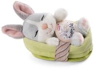NICI Kuscheltier Hase grau 12 cm &ndash; Stofftier aus weichem Pl&uuml;sch, niedliches