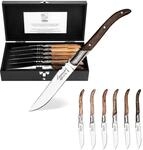 Laguiole Style de Vie Steakmesser Luxury Line, 6-teilig, Gemischtes Holz