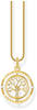 Thomas Sabo Damen Kette Tree of Love gold, aus 925er Sterlingsilber mit 750er