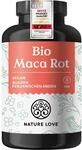 NATURE LOVE&reg; Bio Maca Rot - 180 Kapseln - 3000mg pro Tagesdosis (entspricht 12.000mg