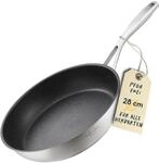 SILBERTHAL Bratpfanne Induktion 28 cm - Beschichtete Pfanne - Edelstahl - F&uuml;r alle
