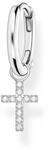 THOMAS SABO Einzel Creole mit Kreuz Anh&auml;nger silber 925 Sterlingsilber