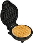 Rosenstein & S&ouml;hne Waffelmaschine: Mini-Waffeleisen f&uuml;r runde Belgische Waffeln mit