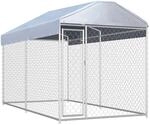 vidaXL Zwinger f&uuml;r den Au&szlig;enbereich, mit Dach f&uuml;r Hunde, 382 x 192 x 235 cm