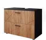 Vicco Waschbeckenunterschrank Irma, Goldkraft Eiche/Anthrazit, 80 x 58.6 cm, geeignet