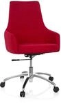 hjh OFFICE 670923 Design Drehsessel Shake 100 Stoff Rot B&uuml;ro Drehstuhl