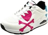 Skechers Damen UNO-Crossing Hearts Sneaker, wei&szlig;, 36.5 EU