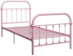 vidaXL Bettgestell Klassisch Metallbett Bett Einzelbett Schlafzimmerbett Bettrahmen