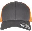 Flexfit Unisex Retro Trucker 2-Tone Charcoal/neon orange, one Size
