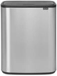 Brabantia 223082 Bo Touch Abfalleimer, mit 1 x 60-Liter-Inneneimer (matter Stahl,