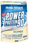 Body Attack POWER PROTEIN 90 - Milchreis - 500g Beutel - Mehrkomponenten Protein