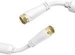Hama TV-Antennenkabel SAT-Kabel 3m mit F-Stecker auf F-Stecker, vergoldet (100 dB