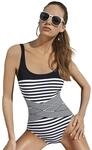 Sunflair Badeanzug Essential Cross Stripes Swimsuit