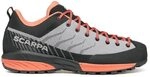 Scarpa W Mescalito Planet Grau-Rot - Atmungsaktiver Leichter Damen Zustiegsschuh,