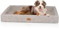 Knuffelwuff orthop&auml;disches Hundebett Austin aus Kunstleder XL 105 x 80cm Grau
