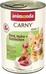 animonda Carny Adult Katzen Nassfutter Rind + Huhn + Kaninchen (12 x 400g) | Kitten