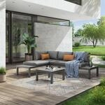 OUTLIV. Gartenlounge Morsum, Gartenm&ouml;bel-Set Aluminium, Wetterfest, pflegeleicht,