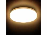 B.K.Licht - Deckenlampe für das Bad mit warmweißer Lichtfarbe, IP54, 13 Watt, 1500