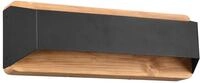 Trio Leuchten LED Wandleuchte Arino 224819132, Metall Schwarz matt, Holz, inkl. 13.5