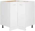 vidaXL Eckunterschrank Lyon, 75,5x75,5x81,5 cm, Wei&szlig;, Holzwerkstoff, Bad- &