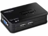 TRENDnet TK-207K 2-Port USB KVM Switch und Kabelsatz, Geräteüberwachung, Auto-Scan,