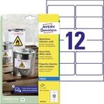 AVERY Zweckform J4776-10 Wetterfeste Folienetiketten Inkjet (120 Aufkleber,