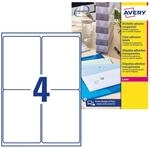 AVERY Zweckform L7786-25 transparente Etiketten (100 Klebeetiketten, 99,1x139 mm auf