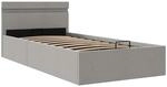 vidaXL Stauraumbett Hydraulisch mit LED Polsterbett Einzelbett Bett...