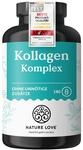 NATURE LOVE&reg; Kollagen Komplex &ndash; 180 Kapseln &ndash; mit Hyaluron, Biotin, Selen, Zink,