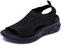 Skechers Arch Fit City Catch Damen Sandalen, Black Knit, 36 EU