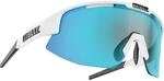 Bliz Damen, Herren Sonnenbrille Matrix Small matt White-Smoke with Blue Multi