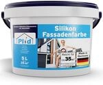 Plid Silikon Fassadenfarbe Wei&szlig; matt 5 L &ndash; Au&szlig;enfarbe Fassade Wetterfest