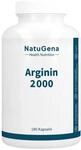 NatuGena Arginin 2000 &ndash; L-Arginin & Citrullin | 180 Kapseln | 60 Tage | Mit...