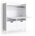 Vicco Sekret&auml;r Schreibtisch Berdi, Wei&szlig;, 110 x 45 cm, geeignet als Arbeitsplatz