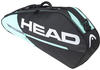 HEAD Unisex Tour Team 3r Pro Tennistasche, Schwarz Mint, 3 Racquets EU