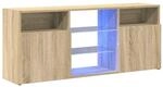 vidaXL TV Schrank mit LED-Leuchten Lowboard Sideboard Fernsehschrank...