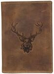 Greenburry Vintage Hirsch Ausweisetui Leder 12 cm, Braun, Einheitsgr&ouml;&szlig;e