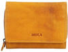 MIKA 42180 - Geldbörse aus Echt Leder, Portemonnaie im Querformat, Geldbeutel mit 6