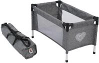 Bayer Chic 2000 652 76 Born Reisebett f&uuml;r Baby-Puppen, Jeans grau, Klein | Stabiles