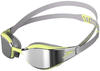 Speedo Fastskin Hyper Elite Mirror Goggles - Grey/Green/Chrome - Adult