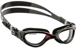 Cressi Flash Goggles Black/Black Red, Herren Schwimmbrille mit separatem Okular Anti