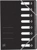 Oxford Ordnungsmappe A4, aus Karton, 8 Fächer, schwarz, 15 Stück