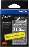 Original Brother Pro Tape HSe-661E Schrumpfschlauch &ndash; schwarz auf gelb