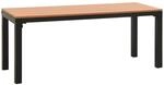 vidaXL Gartenbank 110 cm Stahl und WPC Braun und Schwarz