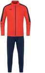 JAKO Kinder Trainingsanzug Polyester Power, Flame/Marine, 164